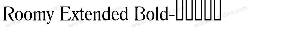 Roomy Extended Bold字体转换